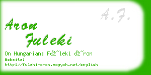 aron fuleki business card